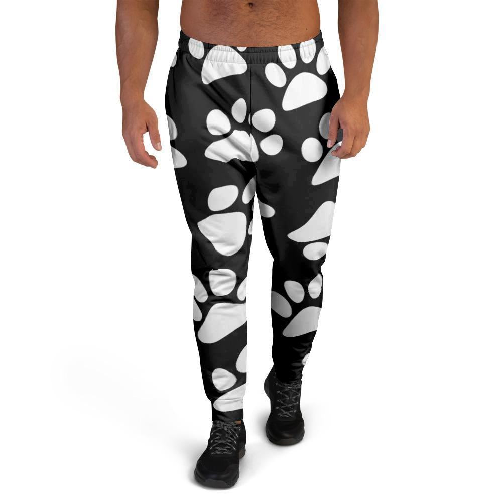 Paw Print Men's Joggers-grizzshop