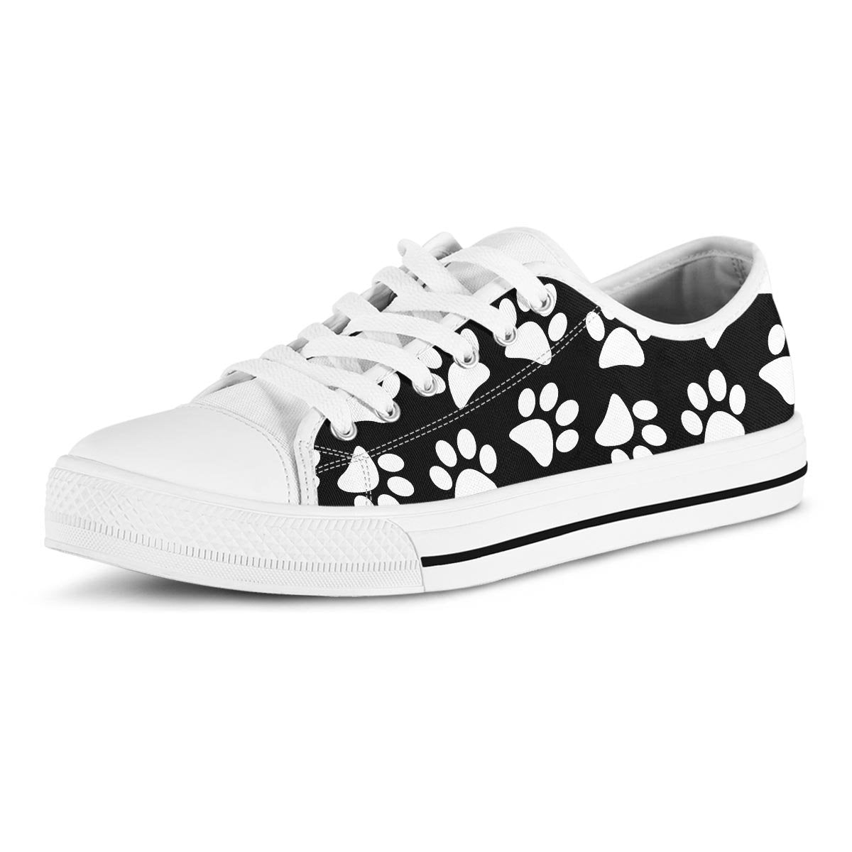 Paw Print Men's Low Top Shoes-grizzshop