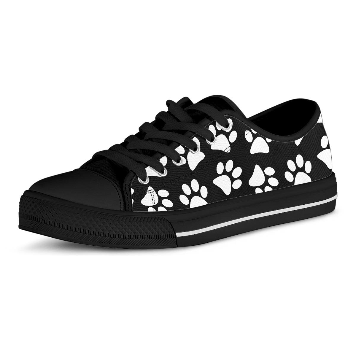 Paw Print Men's Low Top Shoes-grizzshop