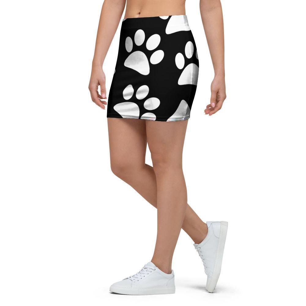 Paw Print Mini Skirt-grizzshop