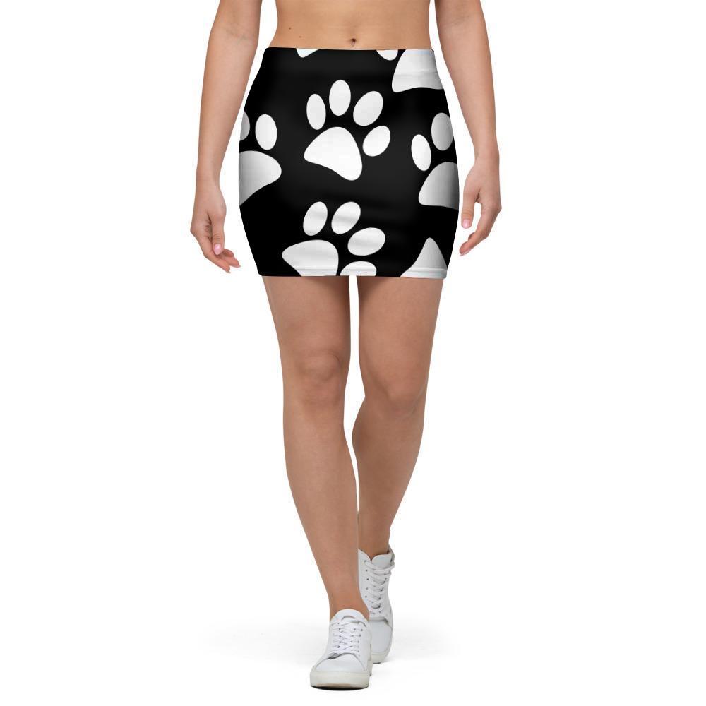 Paw Print Mini Skirt-grizzshop