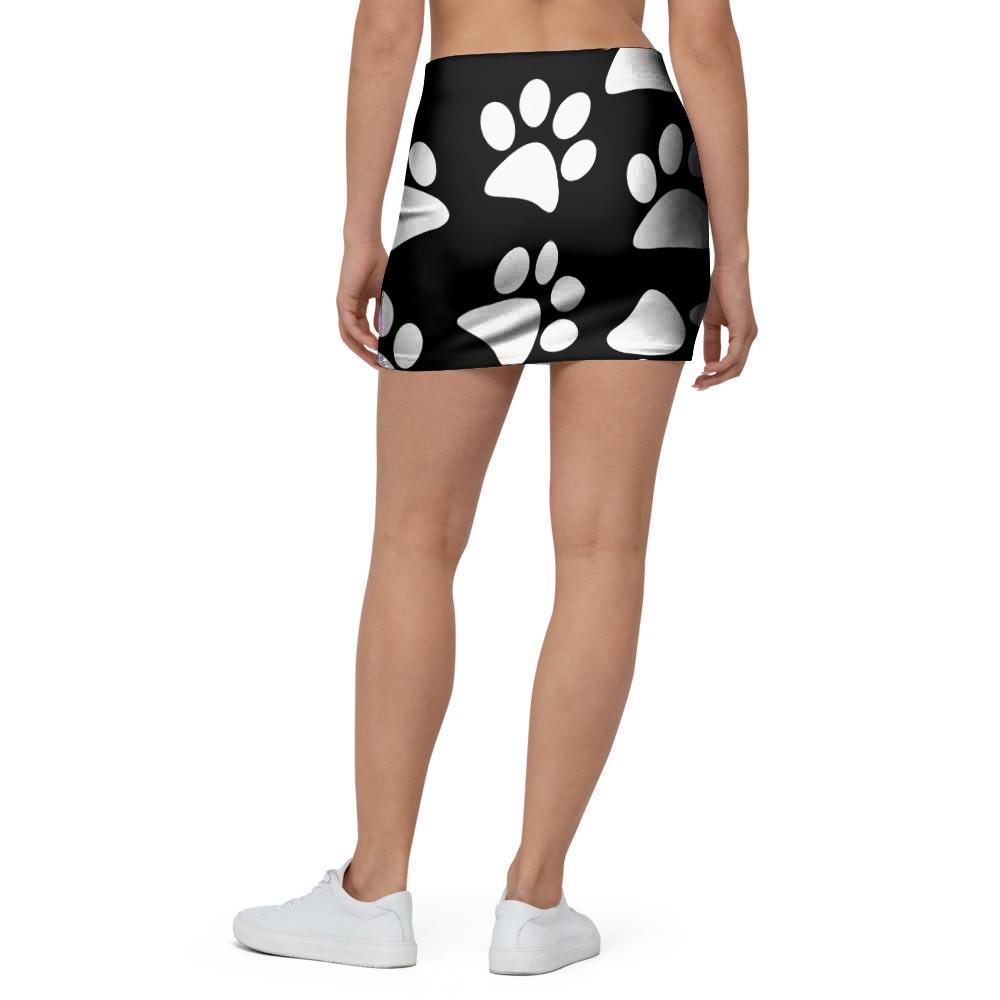 Paw Print Mini Skirt-grizzshop