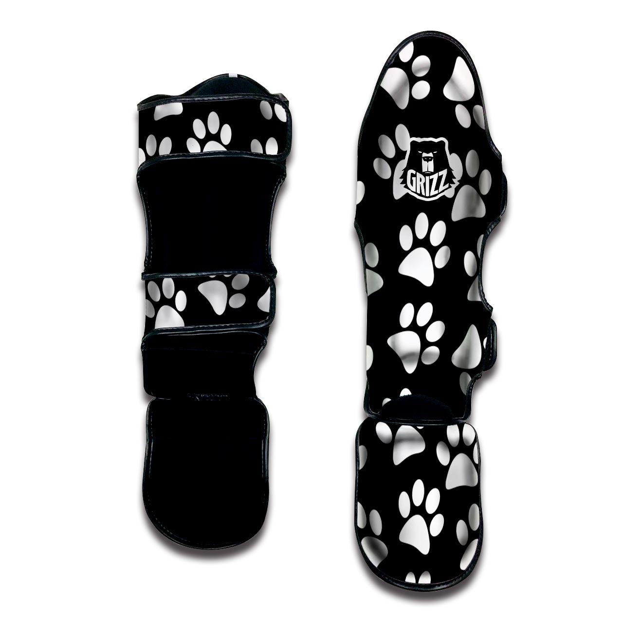 Paw Print Muay Thai Shin Guard-grizzshop