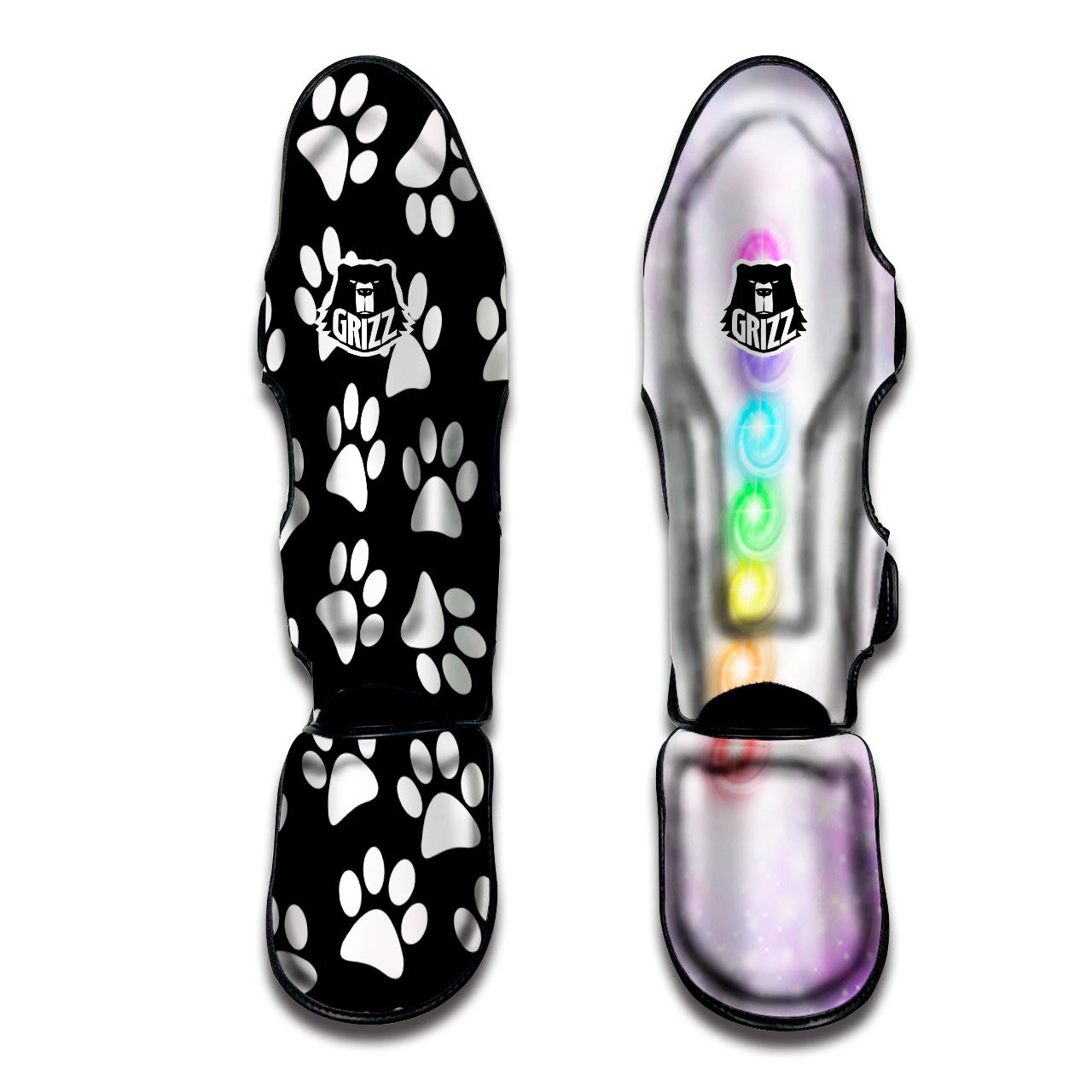 Paw Print Muay Thai Shin Guard-grizzshop