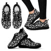 Paw Print Pattern Black Sneaker Shoes For Men Women-grizzshop