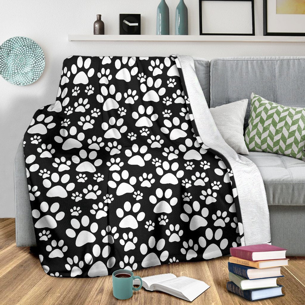 Paw Print Pattern Blanket-grizzshop