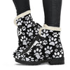 Paw Print Pattern Comfy Winter Boots-grizzshop