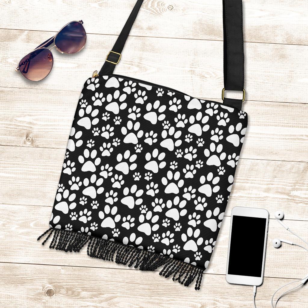 Paw Print Pattern Crossbody Bags-grizzshop