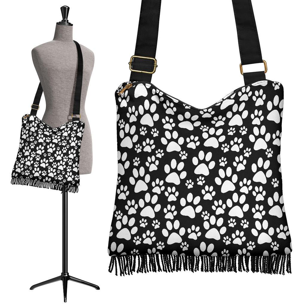 Paw Print Pattern Crossbody Bags-grizzshop