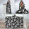 Paw Print Pattern Hooded Blanket-grizzshop