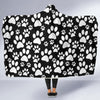 Paw Print Pattern Hooded Blanket-grizzshop