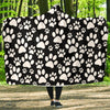 Paw Print Pattern Hooded Blanket-grizzshop