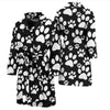 Paw Print Pattern Men Long Robe-grizzshop