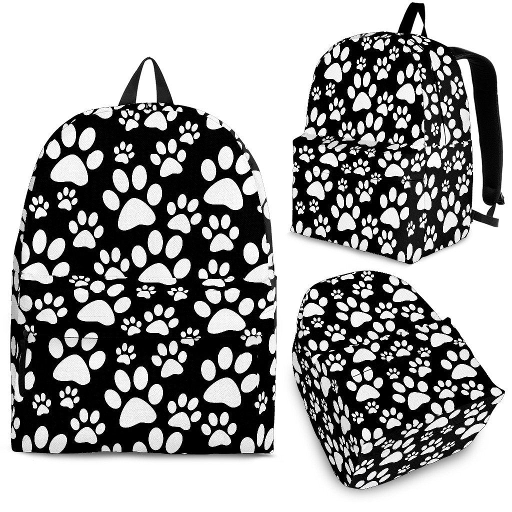 Paw Print Pattern Premium Backpack-grizzshop