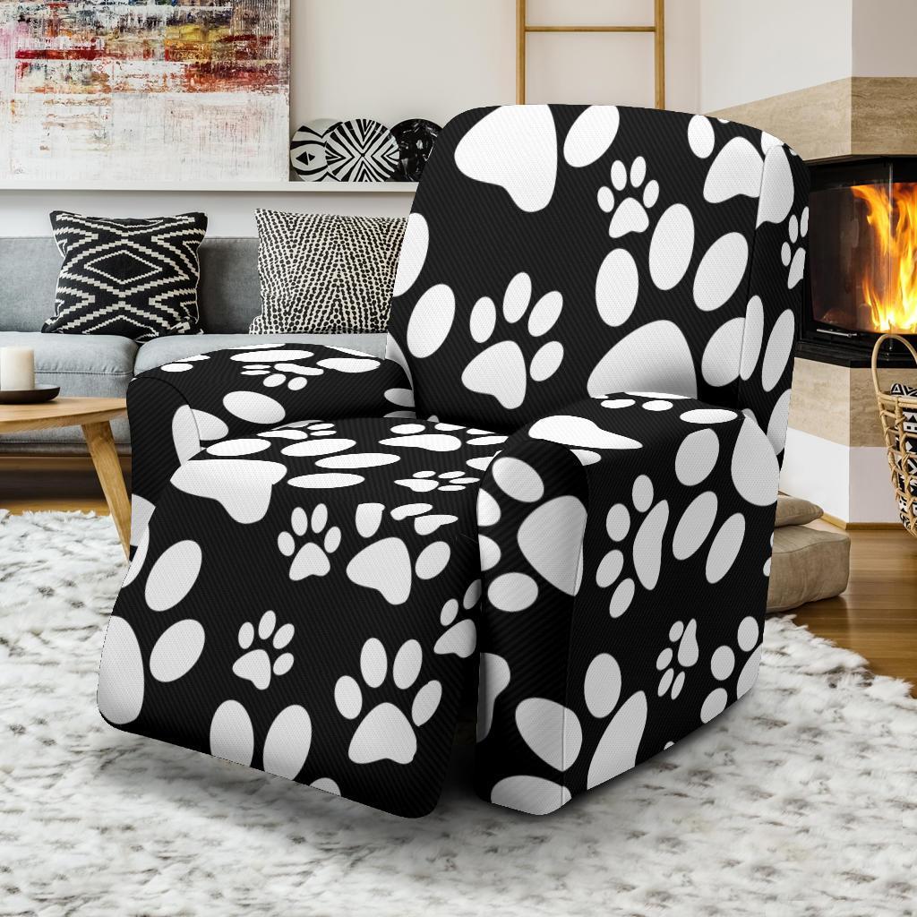 Paw Print Pattern Recliner Cover-grizzshop