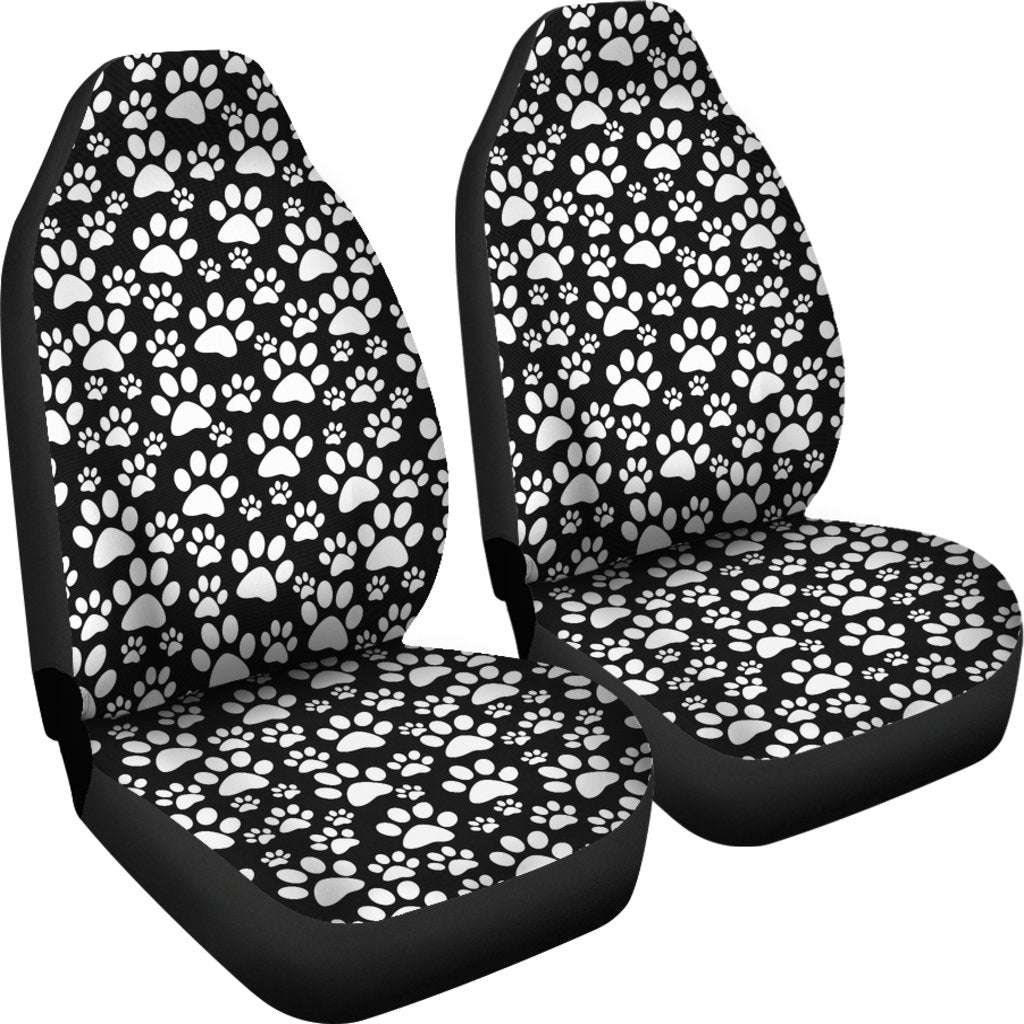 Paw Print Pattern Universal Fit Car Seat Cover-grizzshop