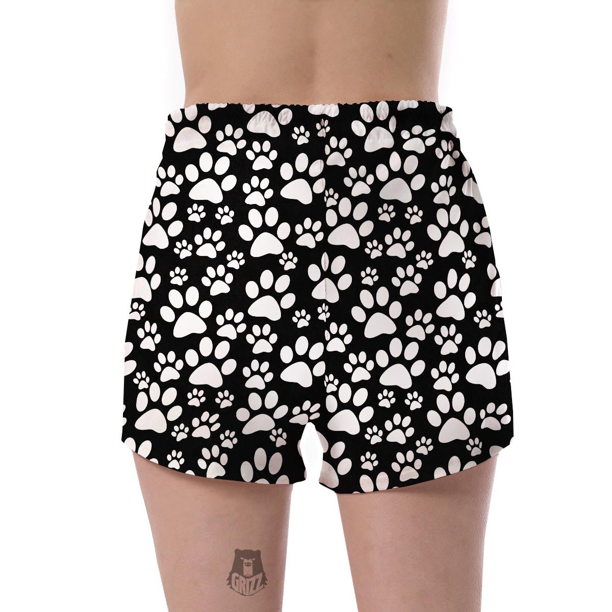 Paw Print Pattern Women's Shorts-grizzshop