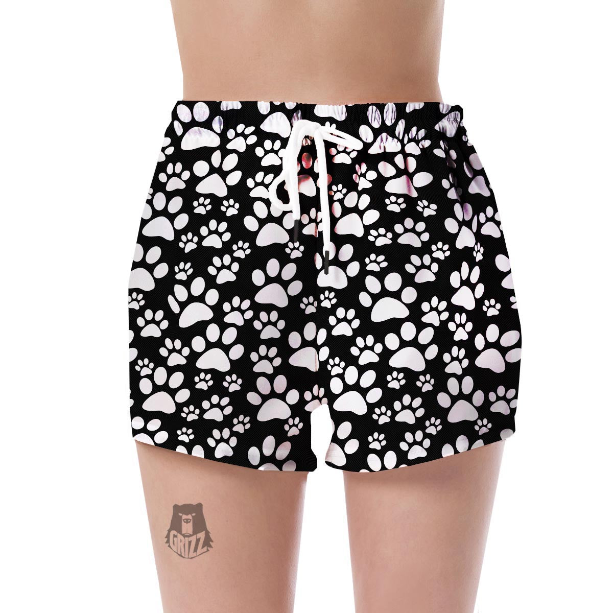 Paw Print Pattern Women's Shorts-grizzshop