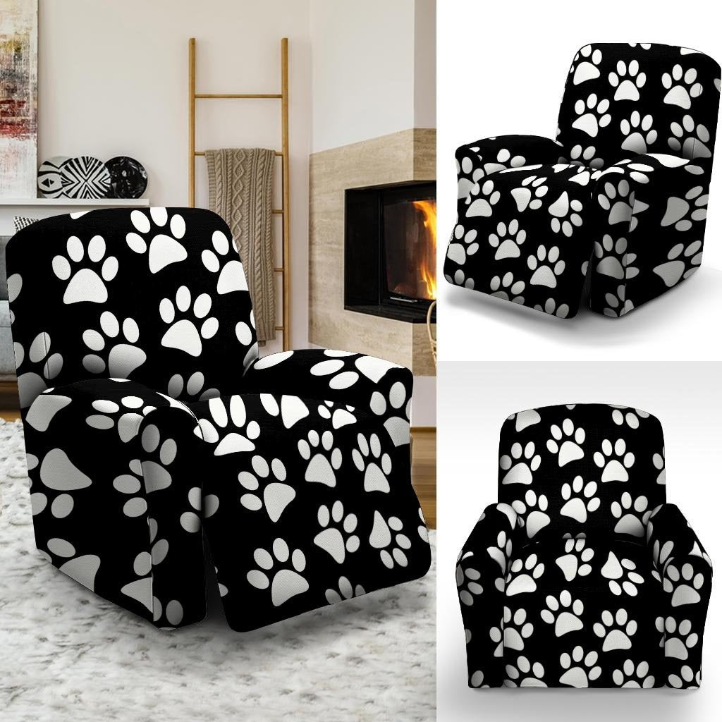 Paw Print Recliner Cover-grizzshop