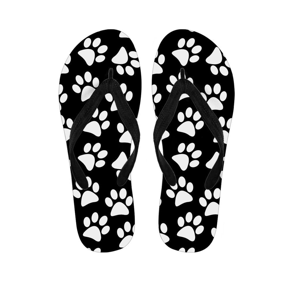 Paw Print Women's Flip Flops-grizzshop