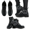 Peace Abstract Women's Leather Boots-grizzshop