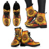 Peace Flower Women's Leather Boots-grizzshop