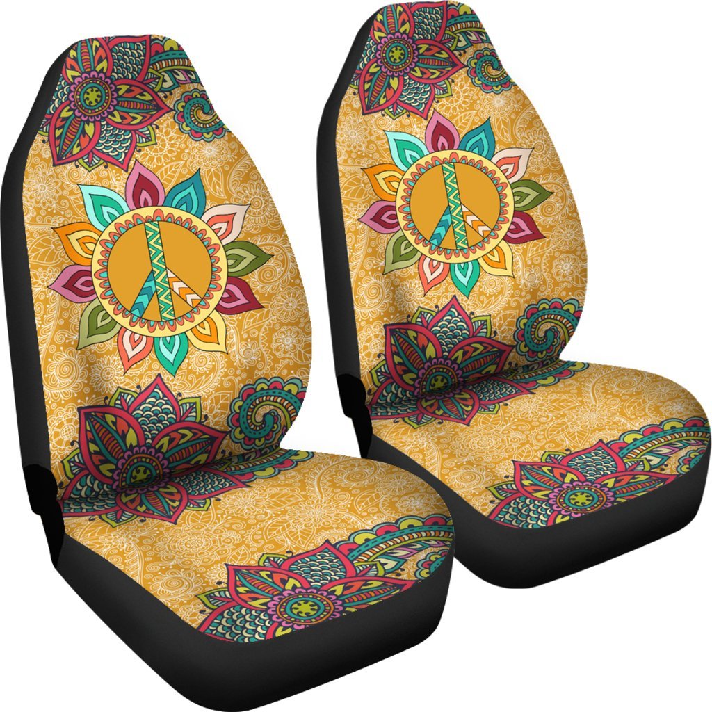 Peace Mandala Car Seat Covers-grizzshop