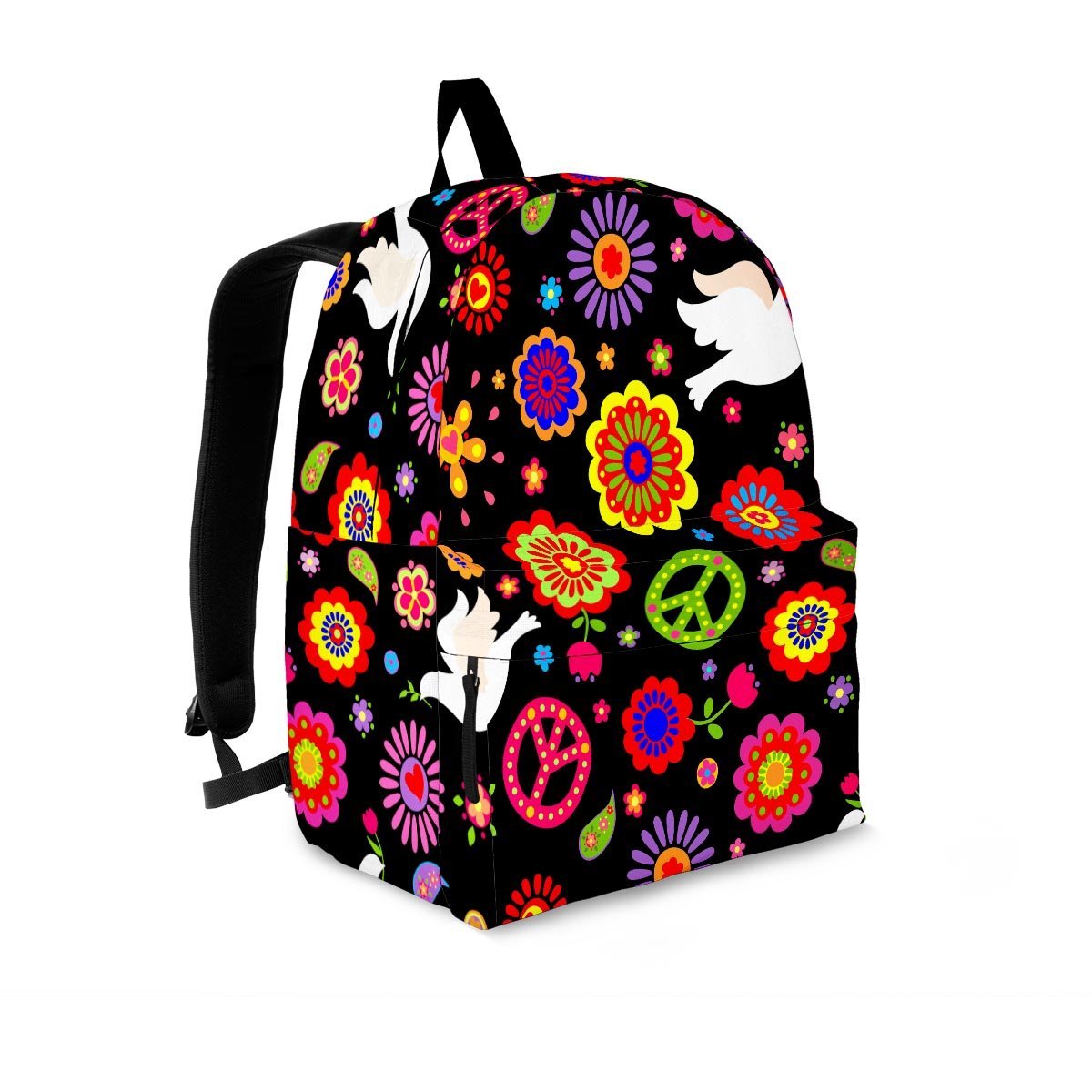 Peace Sign Hippie Backpack-grizzshop