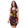 Peace Sign Hippie Bodycon Dress-grizzshop