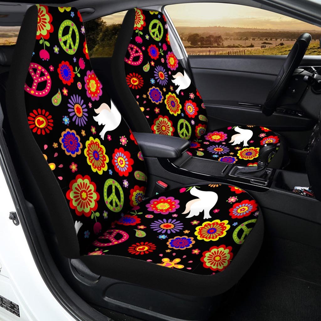 Peace Sign Hippie Car Seat Covers-grizzshop