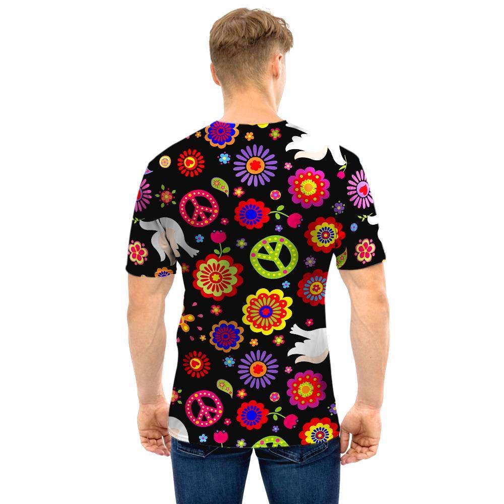 Peace Sign Hippie Men T Shirt-grizzshop