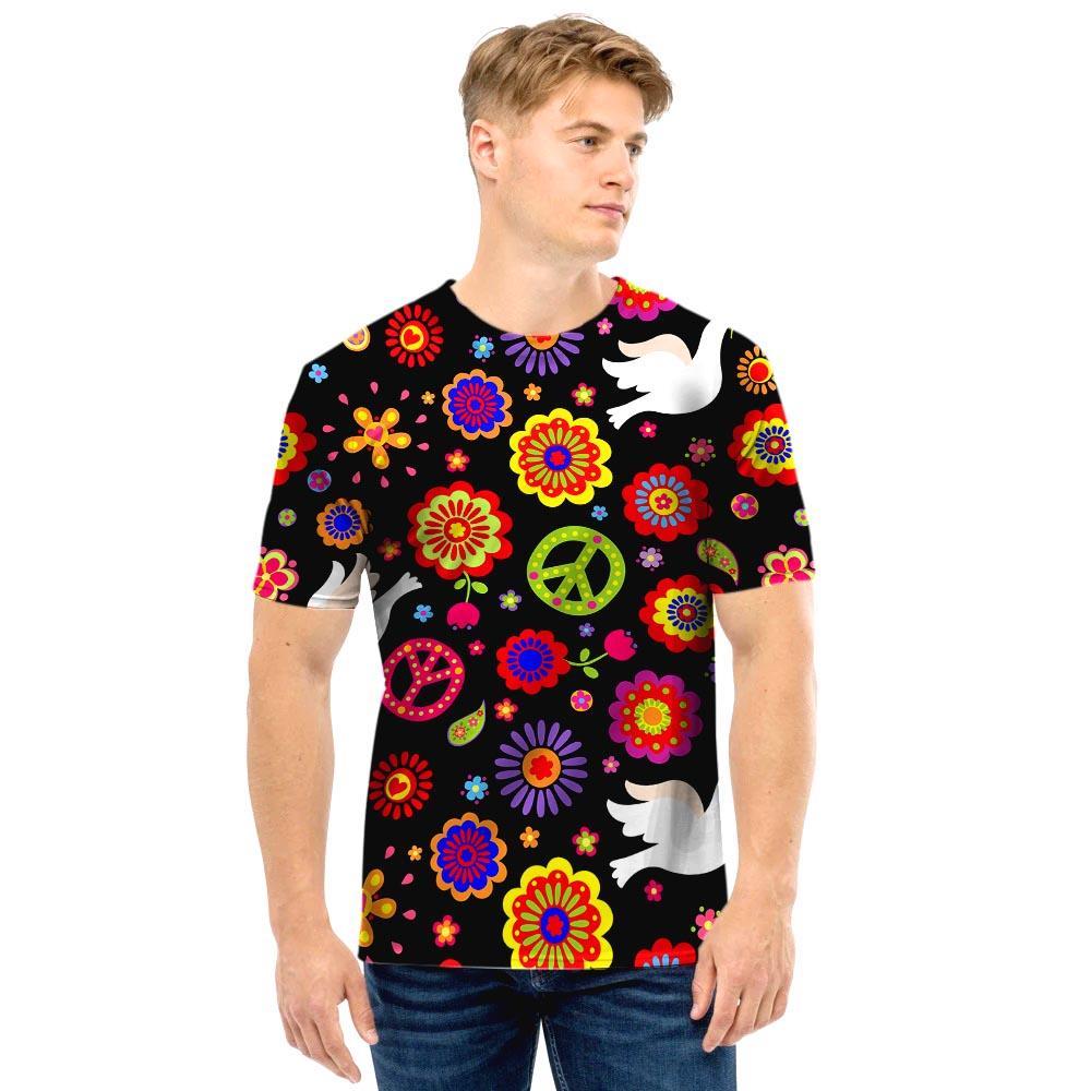 Peace Sign Hippie Men T Shirt-grizzshop