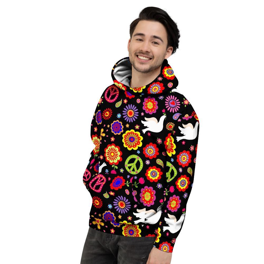 Peace Sign Hippie Men's Hoodie-grizzshop