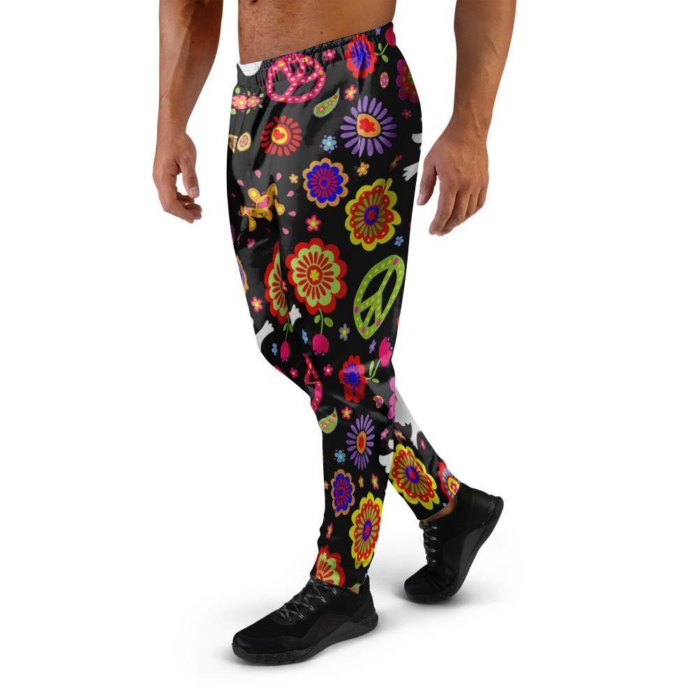 Peace Sign Hippie Men's Joggers-grizzshop