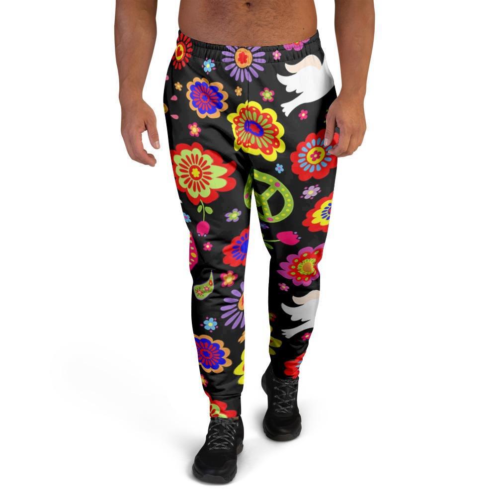 Peace Sign Hippie Men's Joggers-grizzshop