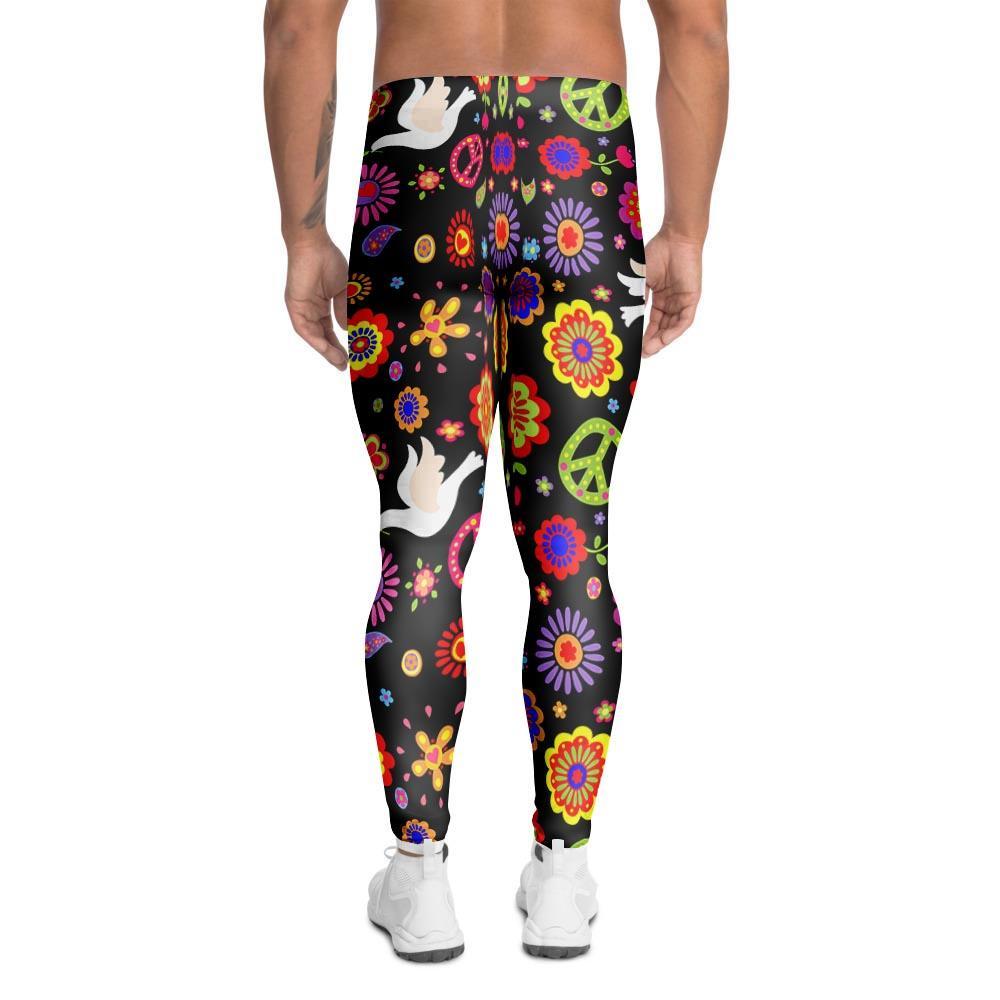 Peace Sign Hippie Men's Leggings-grizzshop