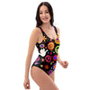 Peace Sign Hippie One Piece Swimsuite-grizzshop