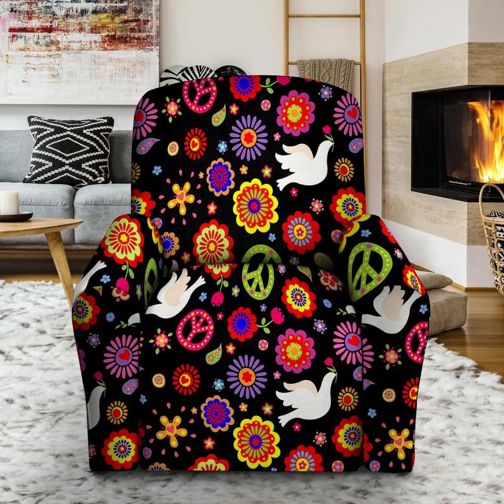 Peace Sign Hippie Recliner Cover-grizzshop