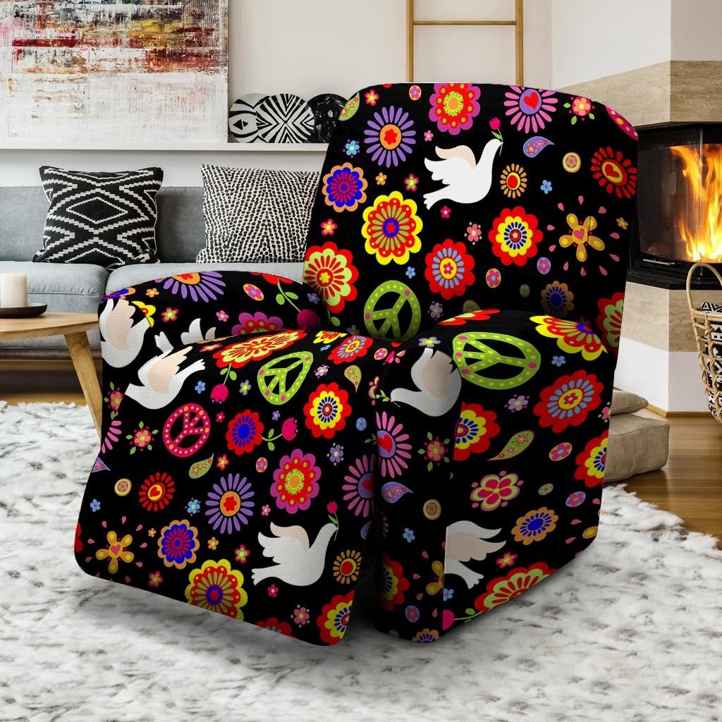 Peace Sign Hippie Recliner Cover-grizzshop