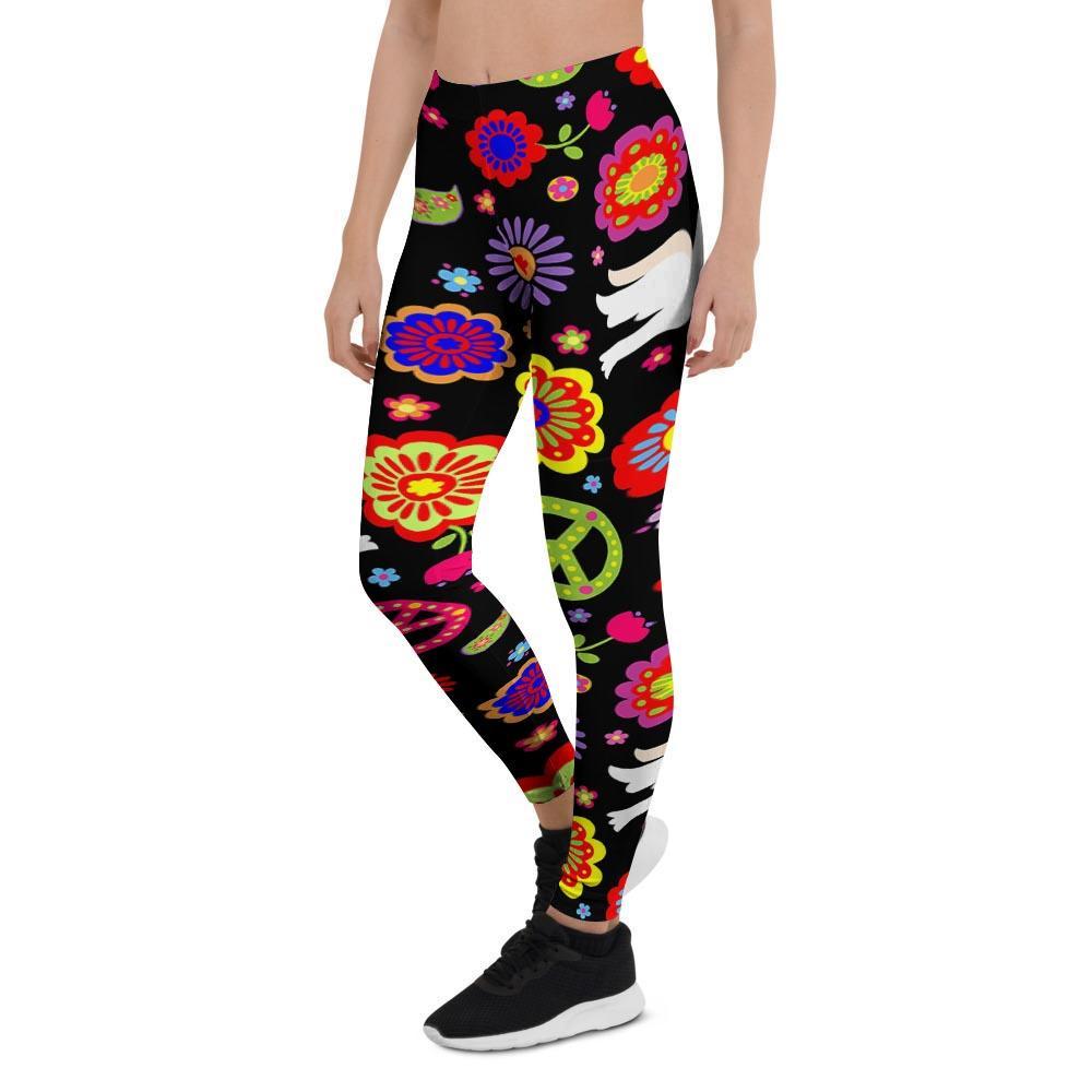 Peace Sign Hippie Women's Leggings-grizzshop