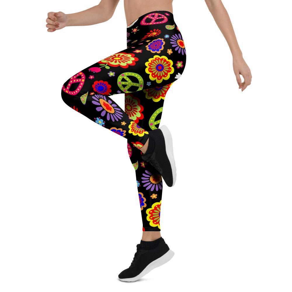 Peace Sign Hippie Women's Leggings-grizzshop