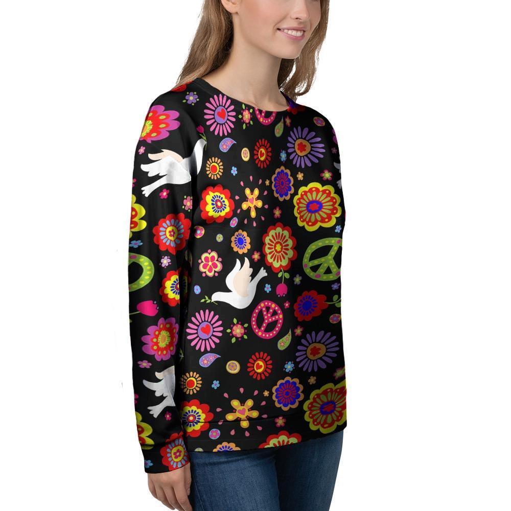 Peace Sign Hippie Women's Sweatshirt-grizzshop