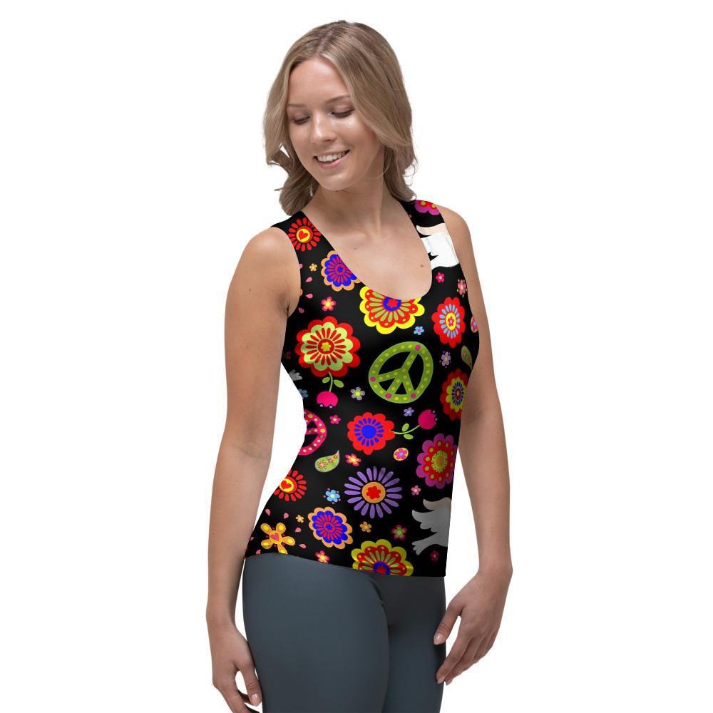 Peace Sign Hippie Women's Tank Top-grizzshop
