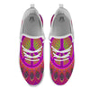 Peace Sign Psychedelic Hippie Print White Athletic Shoes-grizzshop