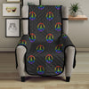 Peace Sign Rainbow LGBT Print Pattern Armchair Protector-grizzshop