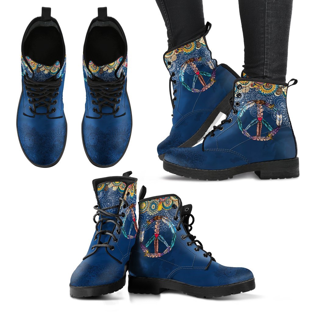 Peace and Boho Women's Leather Boots-grizzshop