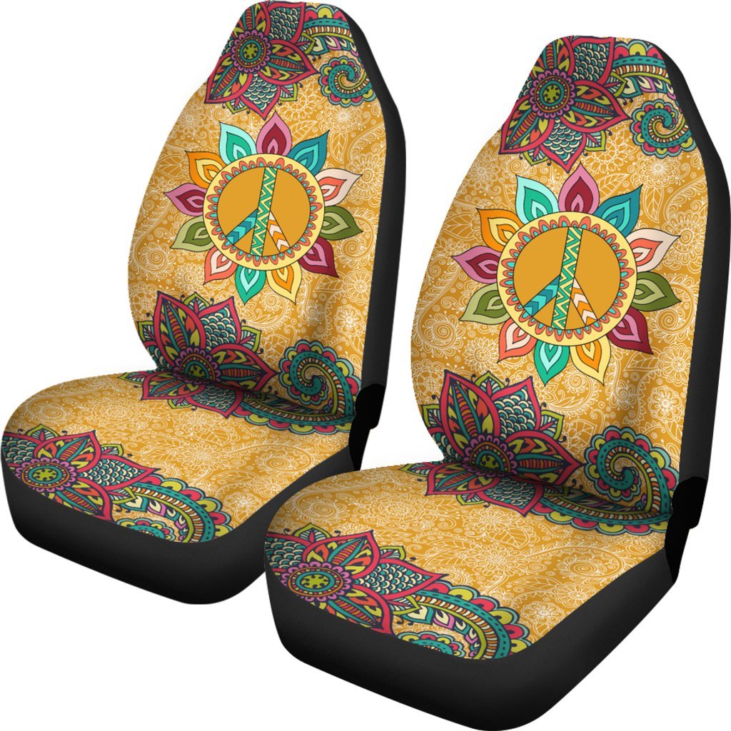 Peace Mandala Car Seat Covers-grizzshop
