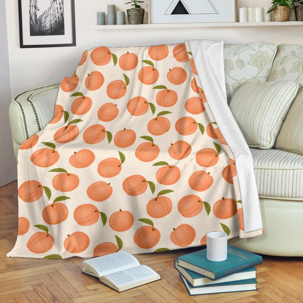 Peach Pattern Print Blanket-grizzshop