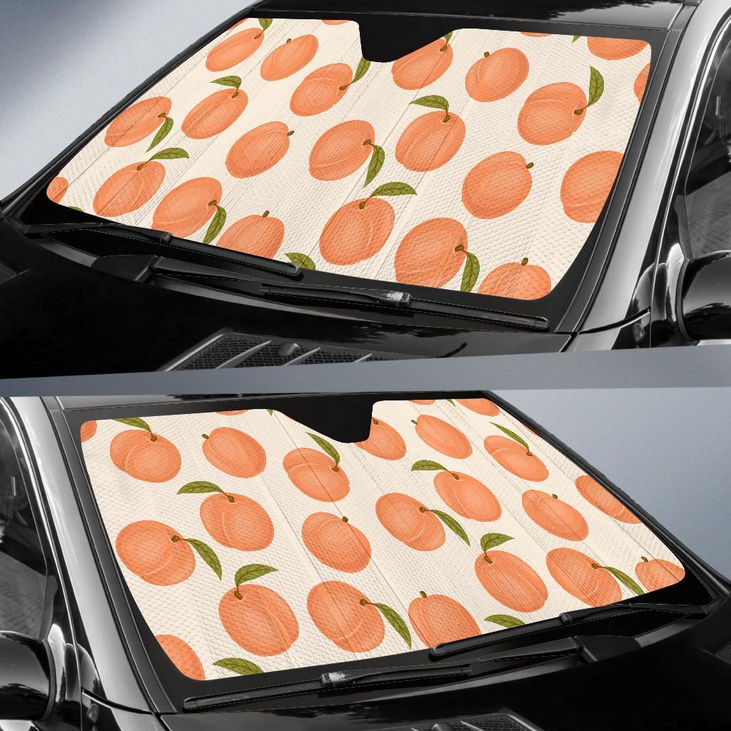 Peach Pattern Print Car Sun Shade-grizzshop