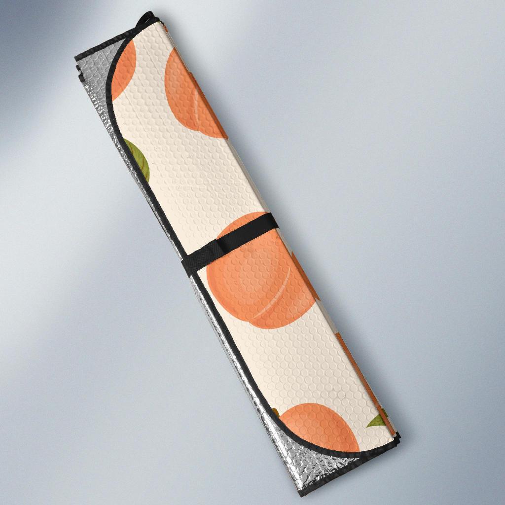 Peach Pattern Print Car Sun Shade-grizzshop